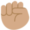 Raised Fist - Medium emoji on Twitter